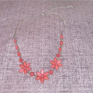 Pink floral necklace